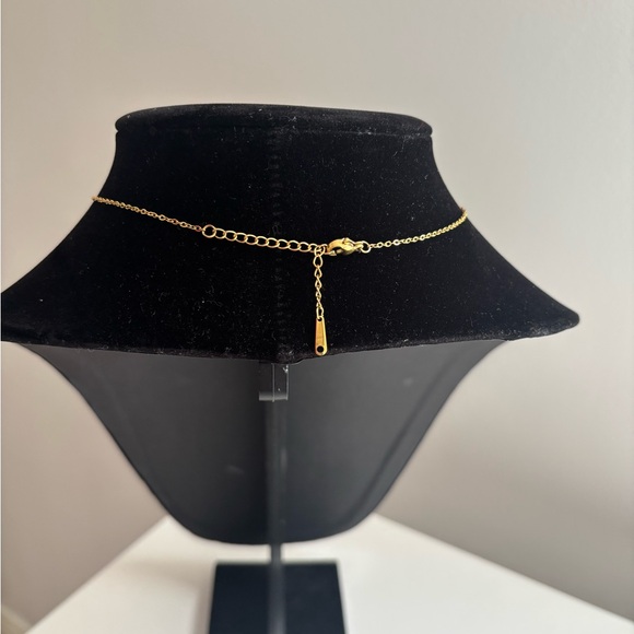 Gold Tone Geometric Pendant Necklace - Women's Jewelry - Picture 6 of 6